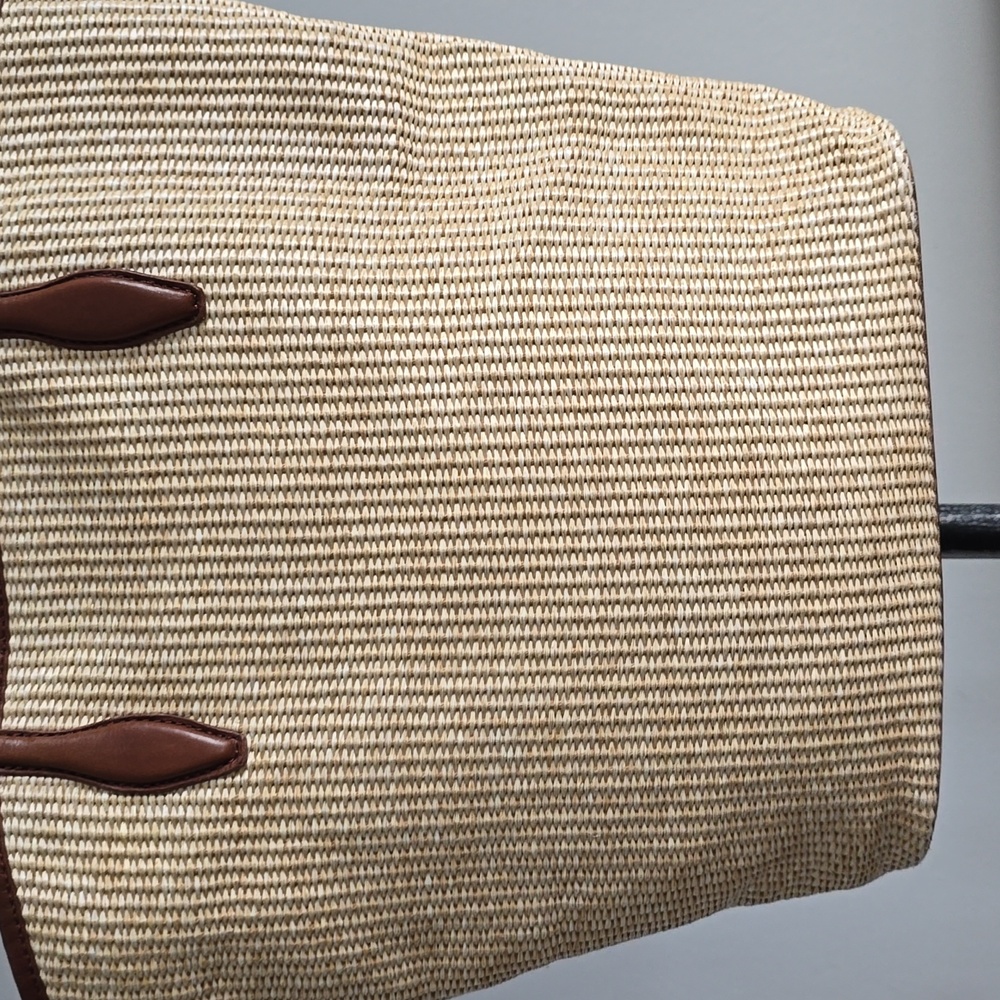 Madewell The Leather-Trimmed Straw Tote In Rustic Twig Multi - Picture 4 of 15